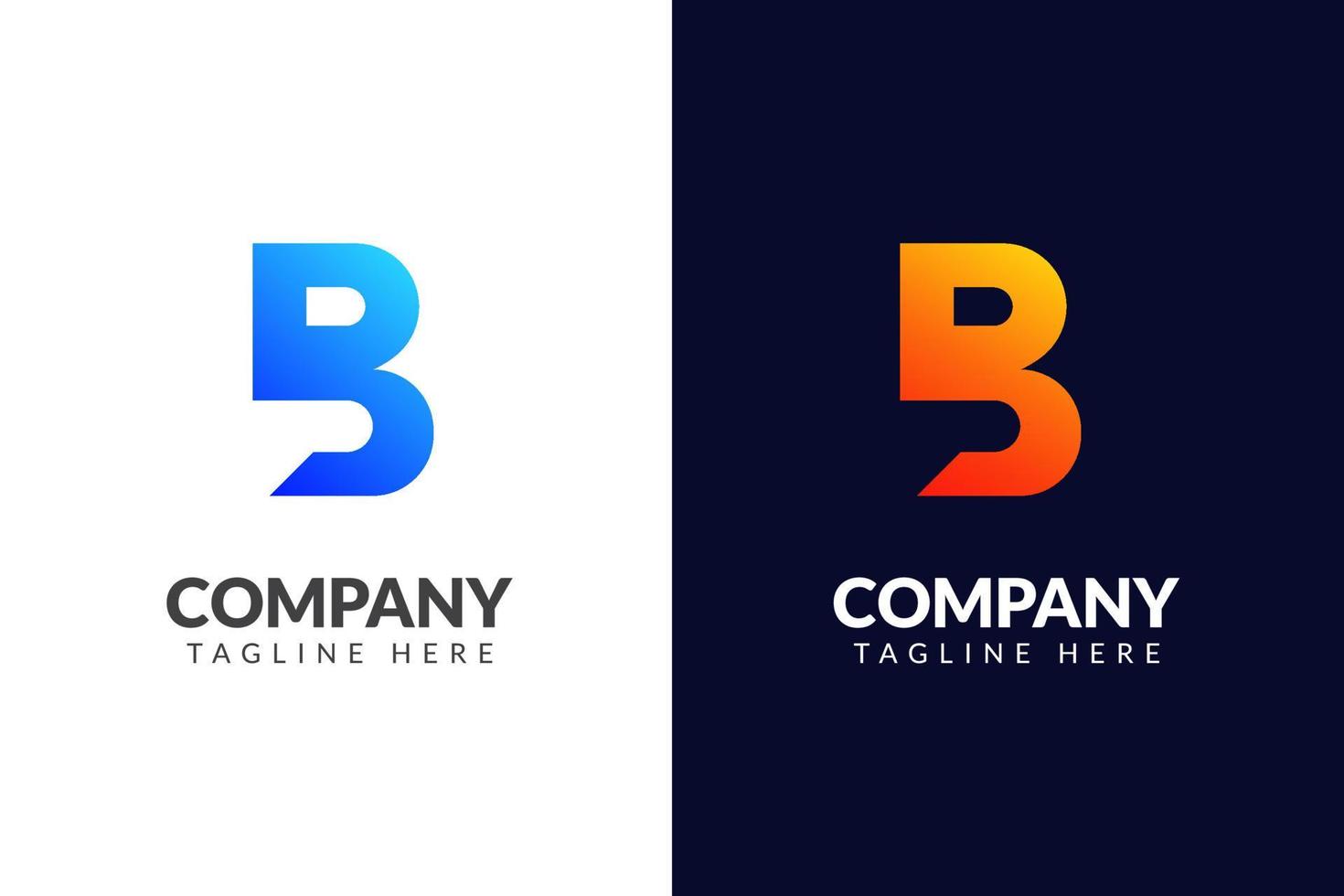 letter b logo ontwerpsjabloon met gradiënt creatief concept vector