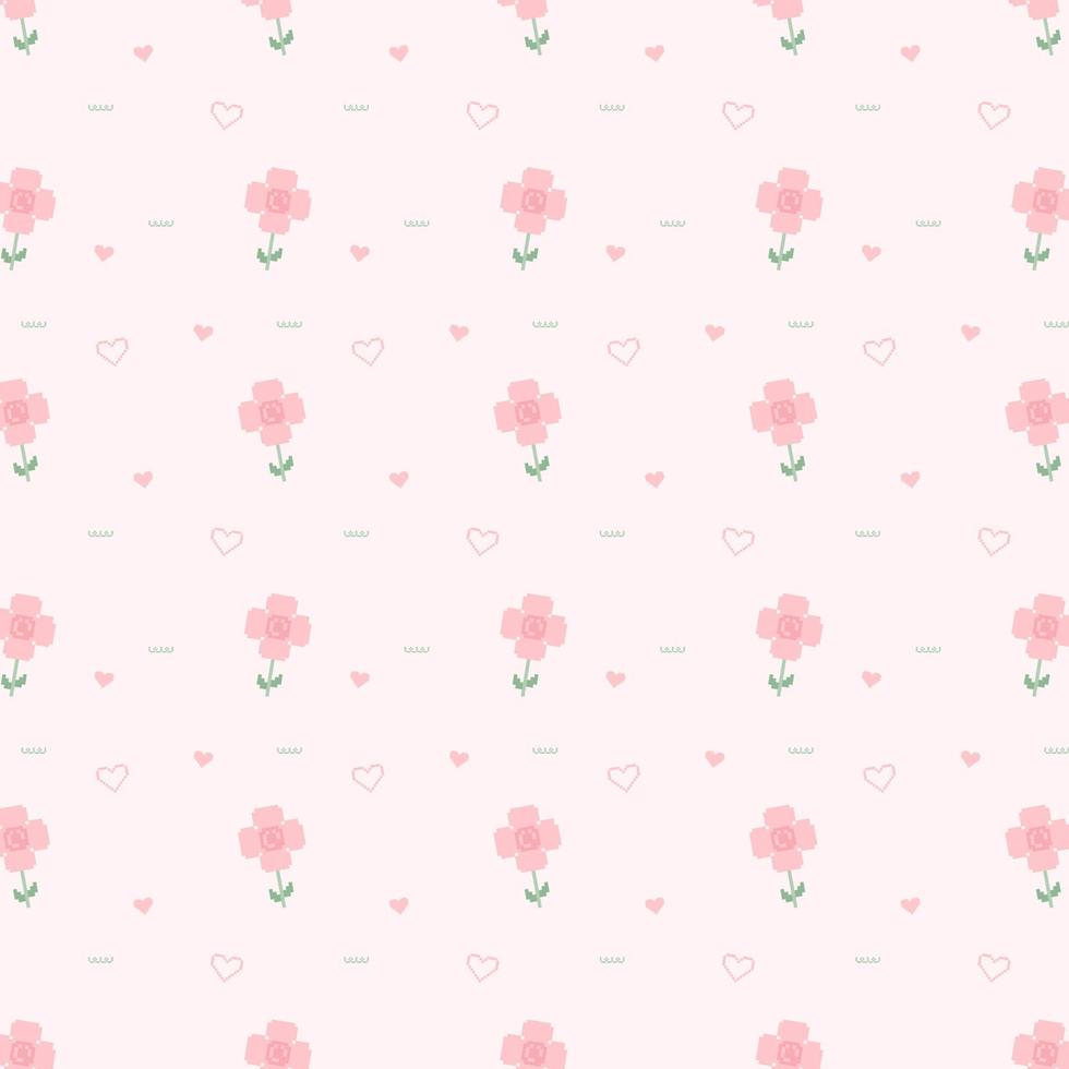 patroon met roze bloemen vector