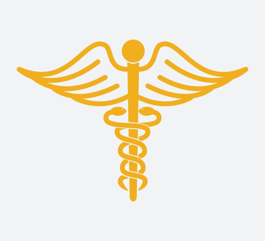 caduceus pictogram vector logo ontwerpsjabloon