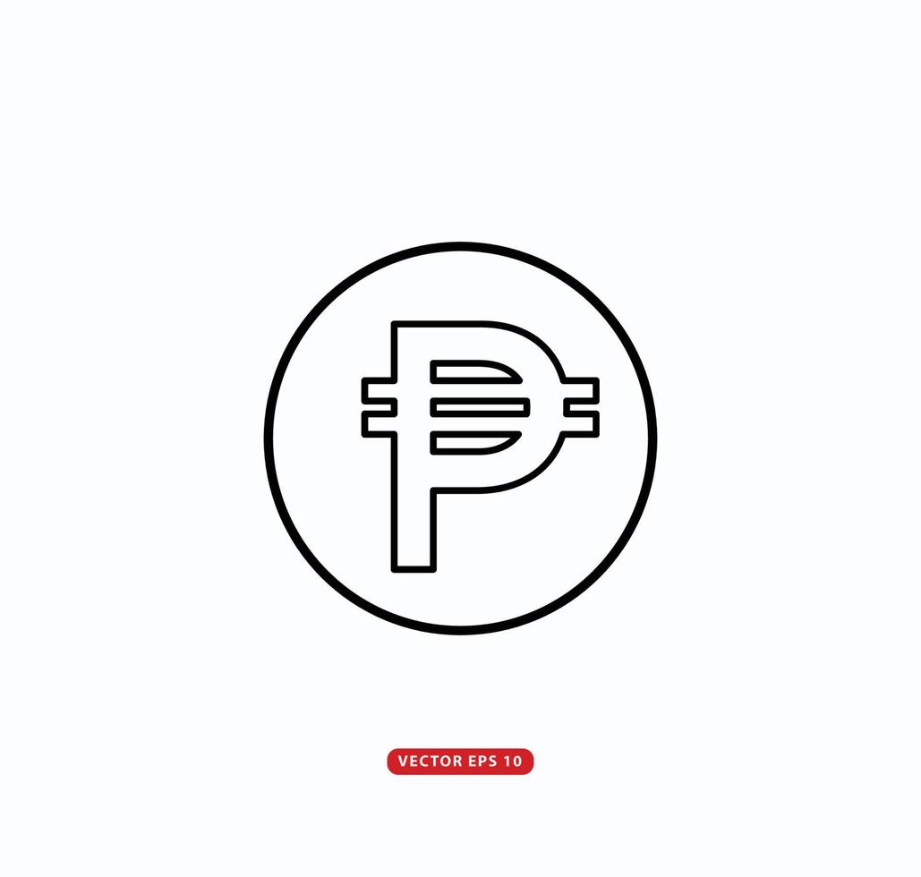 peso pictogram vector logo ontwerpsjabloon