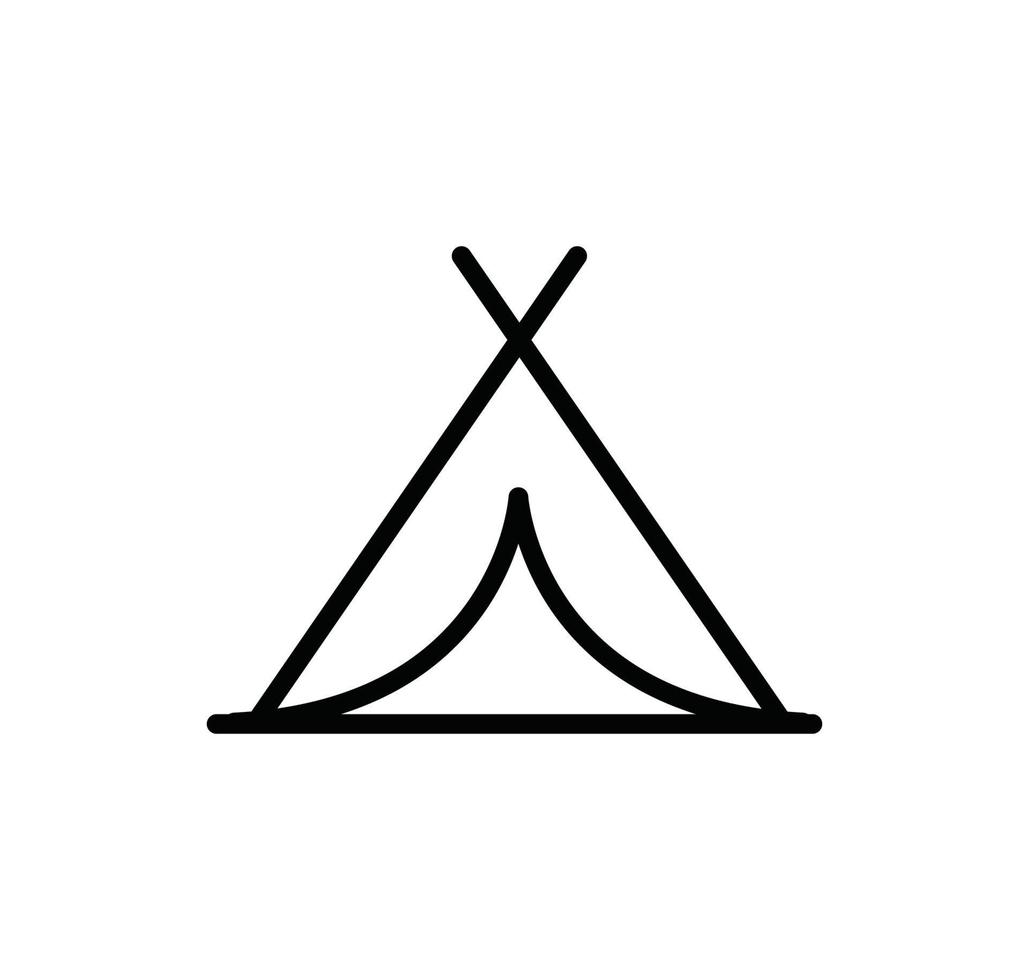 tent pictogram vector vlakke stijl