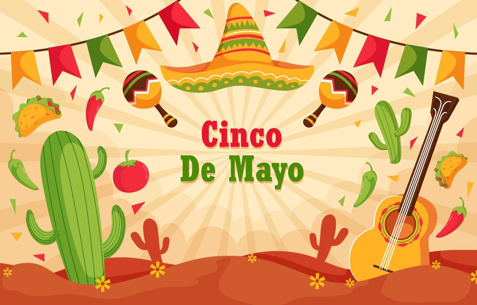 cinco de mayo achtergrond vector