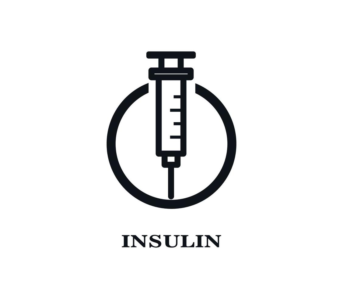 insuline pictogram vector logo ontwerpsjabloon