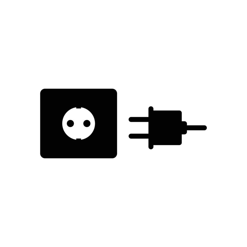 plug en socket pictogram vector logo ontwerpsjabloon