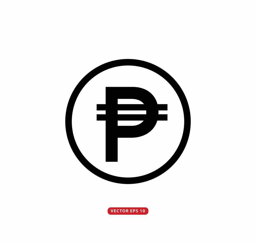 peso pictogram vector logo ontwerpsjabloon