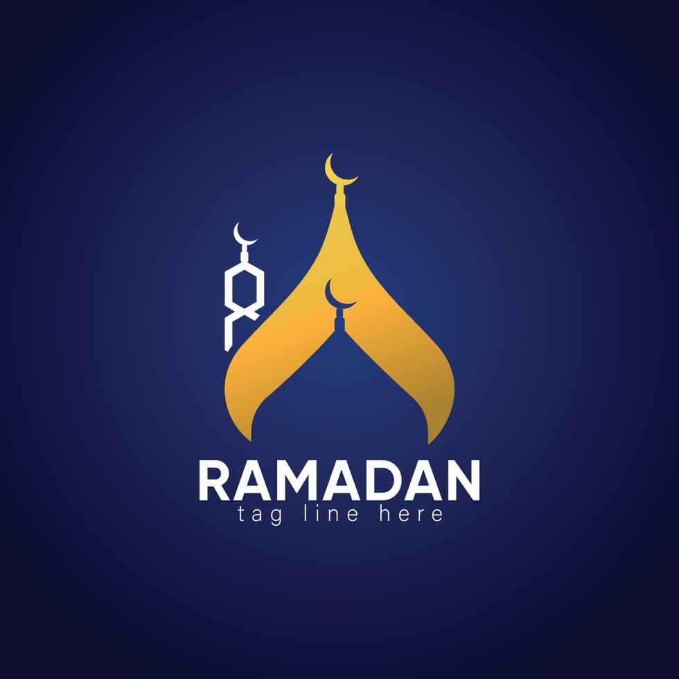 uniek concept uniek eenvoudig ramadan islamitisch logo-ontwerp vector