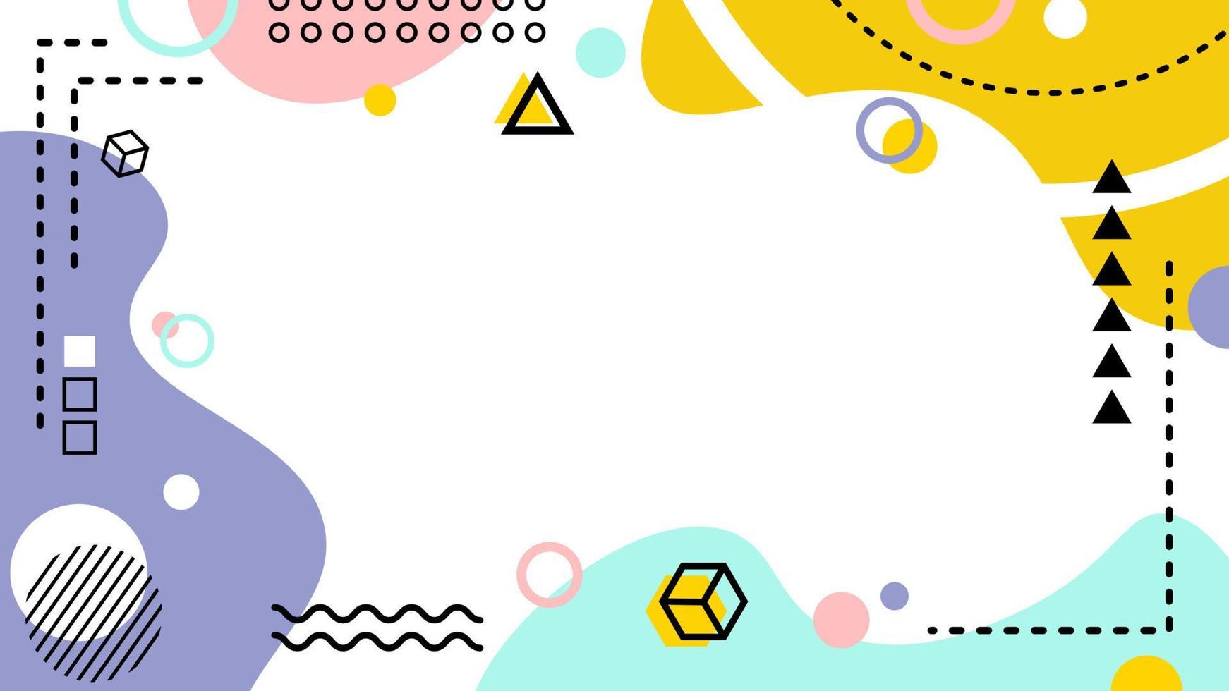 abstract eenvoudige vorm vloeistof vormen memphis stijl achtergrond gratis vector roze blauw geel behang