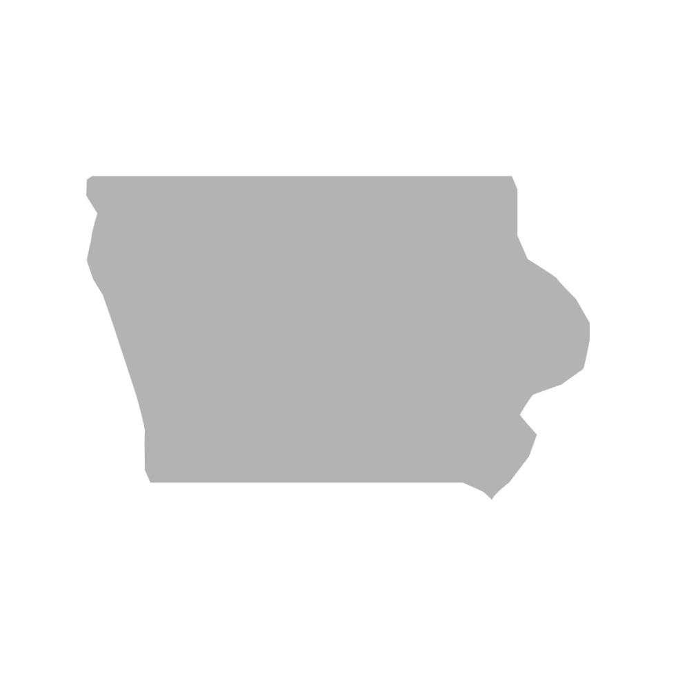 Iowa kaart vector pictogram op geïsoleerde witte achtergrond