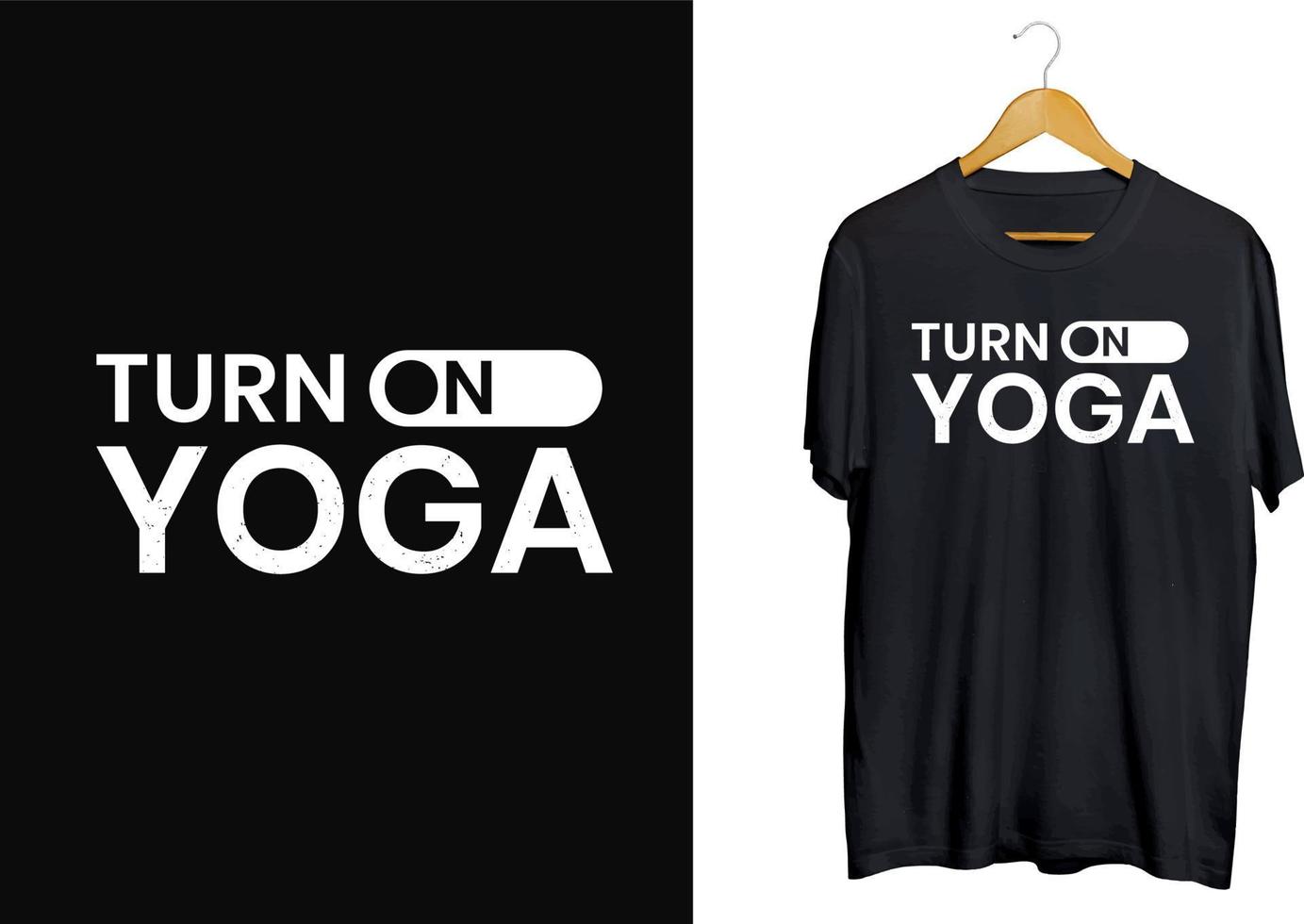 zet yoga t-shirt design aan, yoga dag shirt design, yoga typografie tee vector