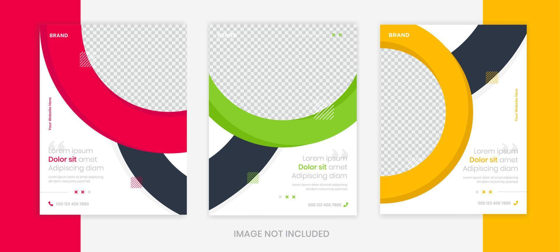 ronde corporate flyer ontwerpsjabloon collectie, creatieve zakelijke folder lay-out vector