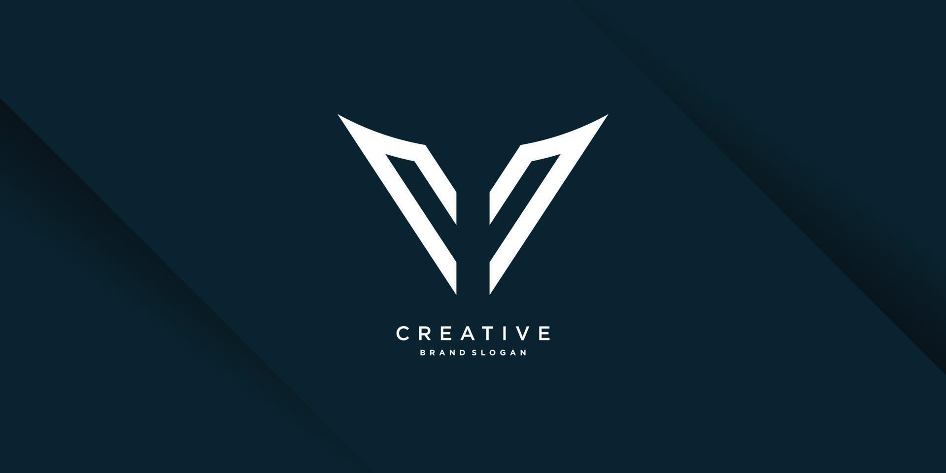 letter logo eerste y met creatief uniek concept premium vectordeel 1 vector