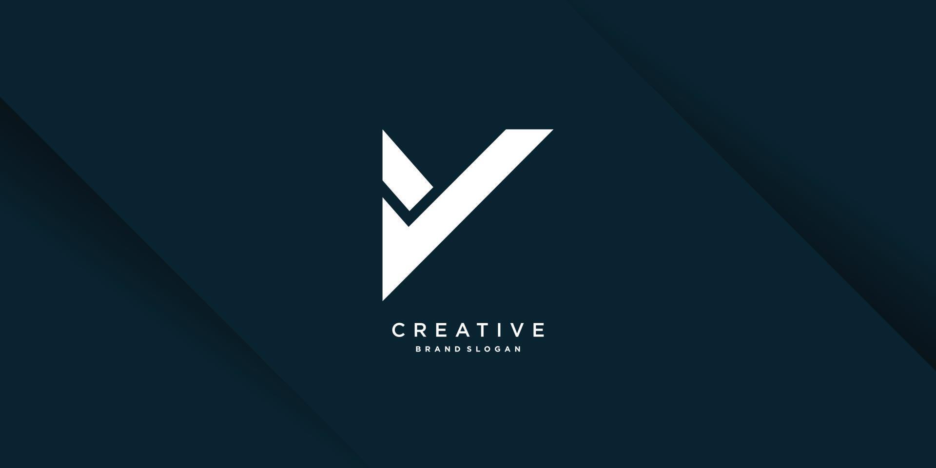letter logo eerste y met creatief uniek concept premium vectordeel 10 vector