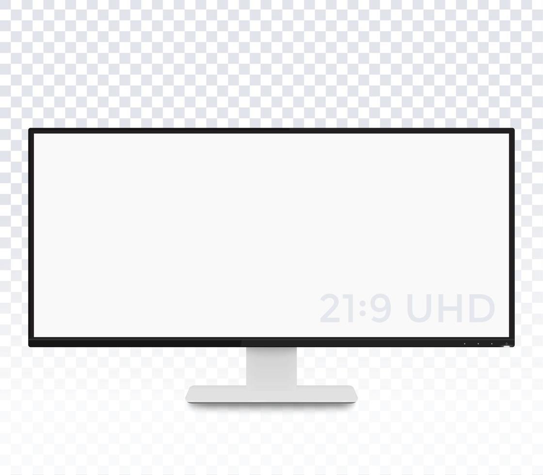 monitor vectormodel, realistische weergave met ultrabreed scherm vector