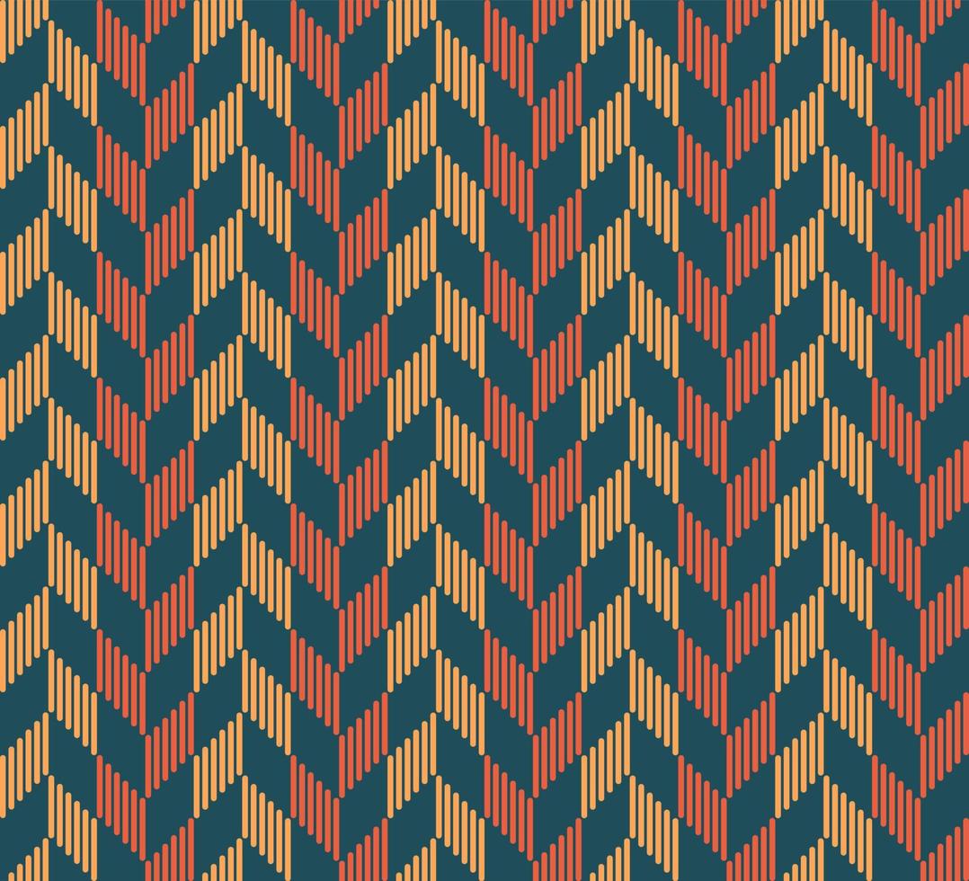 modern visgraat- of chevronpatroon van kleine lijnvormen met bruin-oranje-groene kleur naadloze achtergrond. gebruik voor stof, textiel, omslag, verpakking, decoratie-elementen. vector