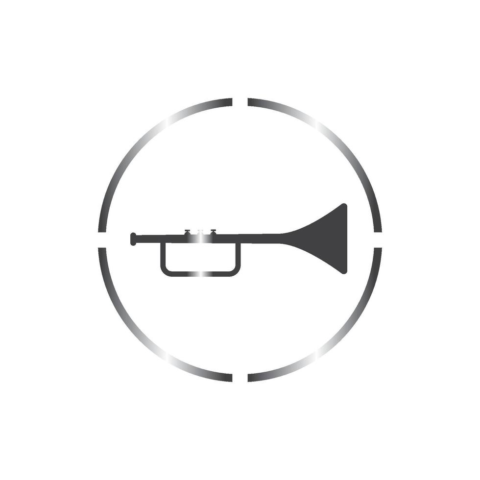 trompet muziekinstrument vector icon