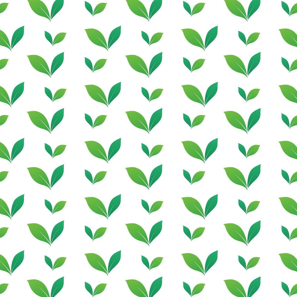 een groen bladerenpatroon op wit ontwerp als achtergrond. groene eco symbolen textuur sjabloon vector en illustratie