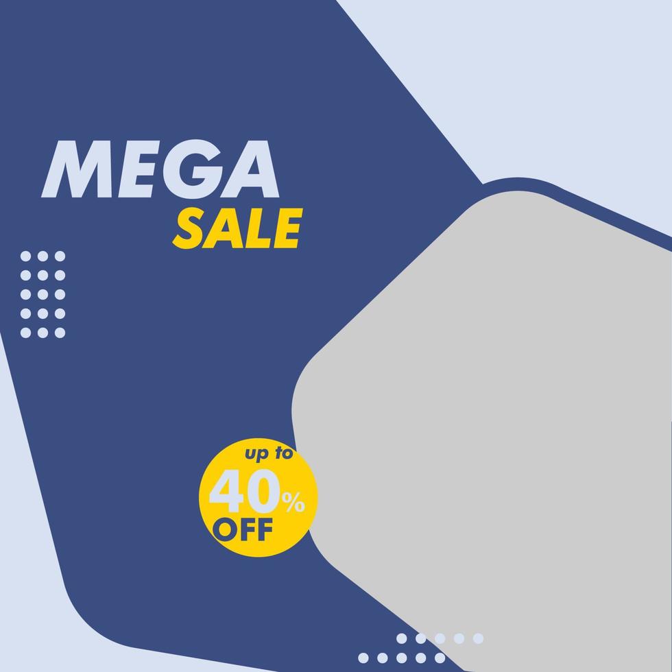 mega sale banner product verkoopsjabloon vector