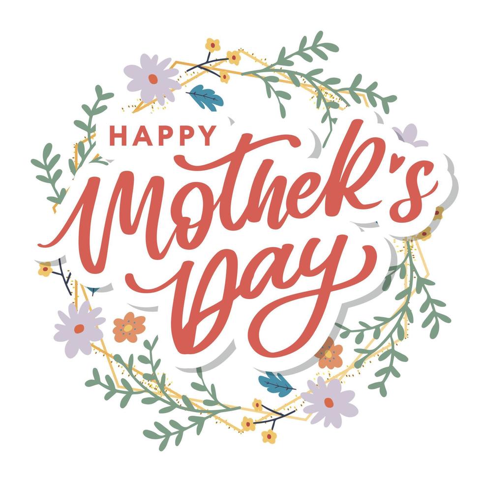 gelukkige moederdag moeder kalligrafie wenskaart banner achtergrond vector