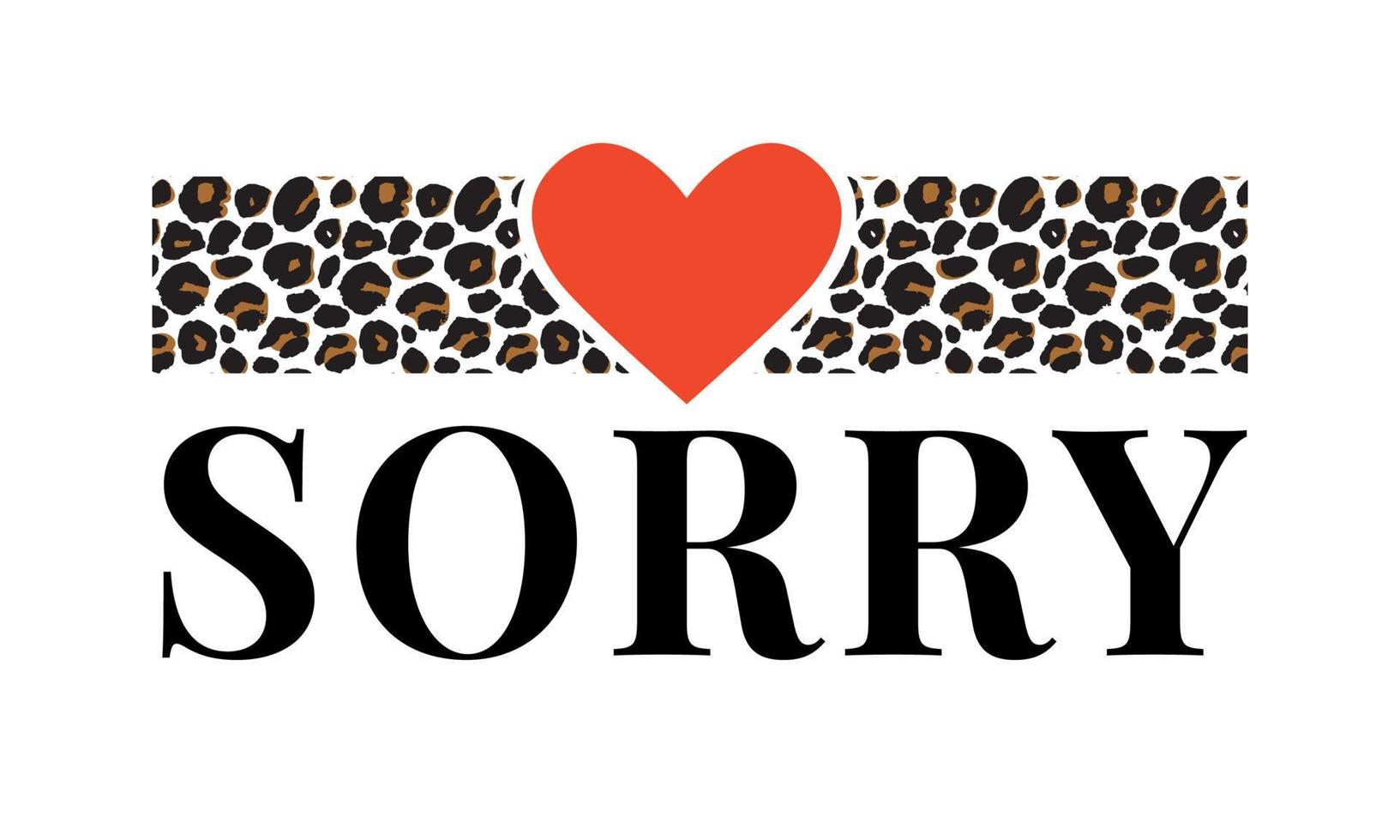 slogan sorry coole zin grafisch vector print mode belettering kalligrafie