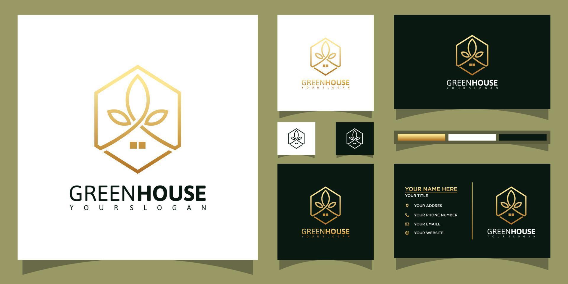 groen huis logo met blad concept vector