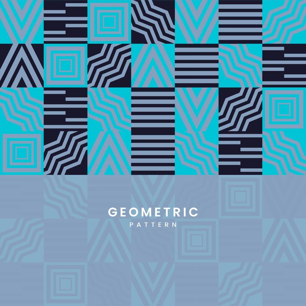 geometrische achtergrond met moderne vormenontwerpen en geometrische patroonsjabloon in abstract geometrisch patroon met vectorbehang, vector en illustratie