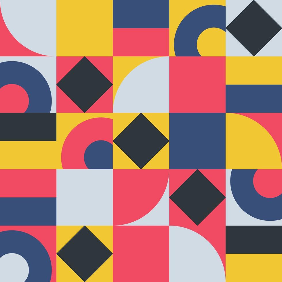 mooi geometrisch patroon en abstract vectortextuurontwerp met gele, witte, donkerblauwe vormen en kleurrijk palet. een textuur- en patrooncompositie voor behangontwerp, textiel en illustraties vector