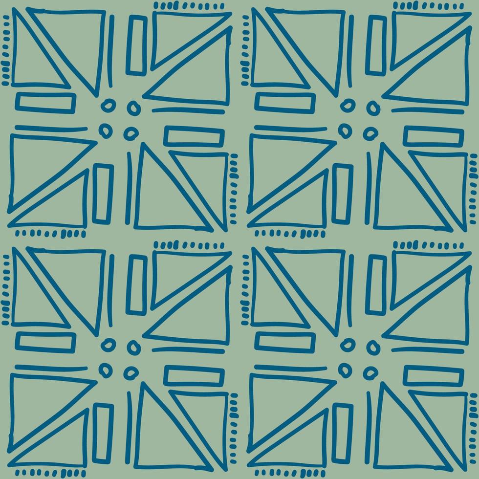 schattig abstract naadloos patroon met rommelige handgetekende geometrische vormen. tegel- of mozaïekpatroon. vector