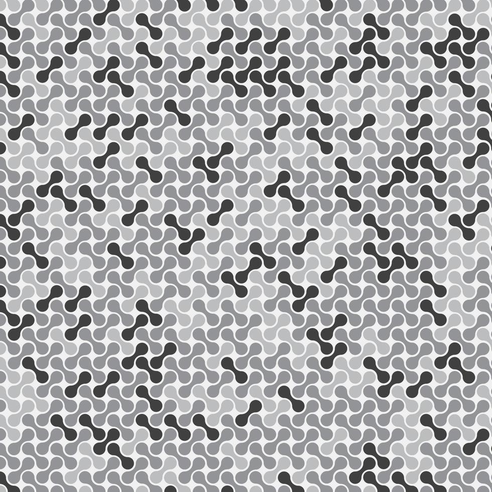 metaballs patroon geometrische sharpe in cirkel, moderne vormen abstract naadloos op zwarte achtergrond en grijs vector design