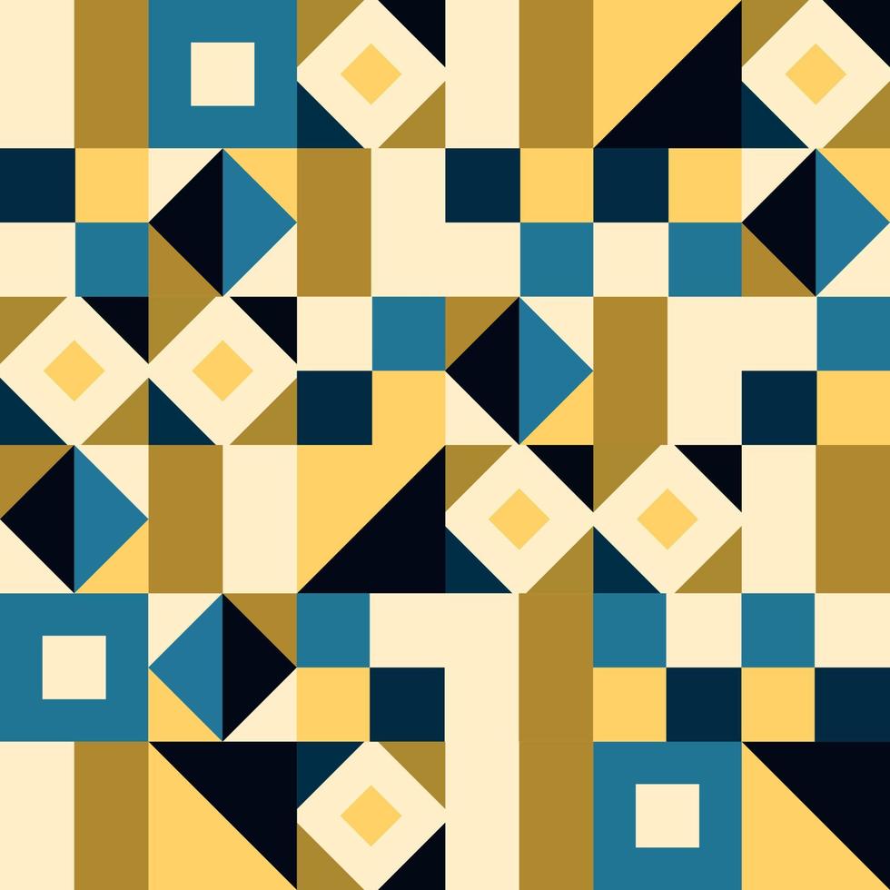 kleurrijke geometrische abstracte patroon sjabloonontwerp geel, crème, donkerblauw in moderne stijl, en beste geometrische vormen patronen, en geometrie vector achtergrond voor dekking, uitnodiging,