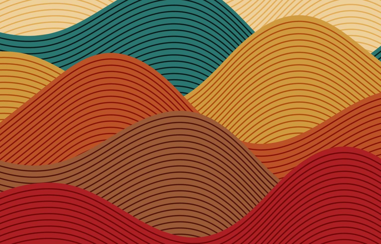 abstracte kleurrijke vloeiende golfachtergrond met streeplijnen vector