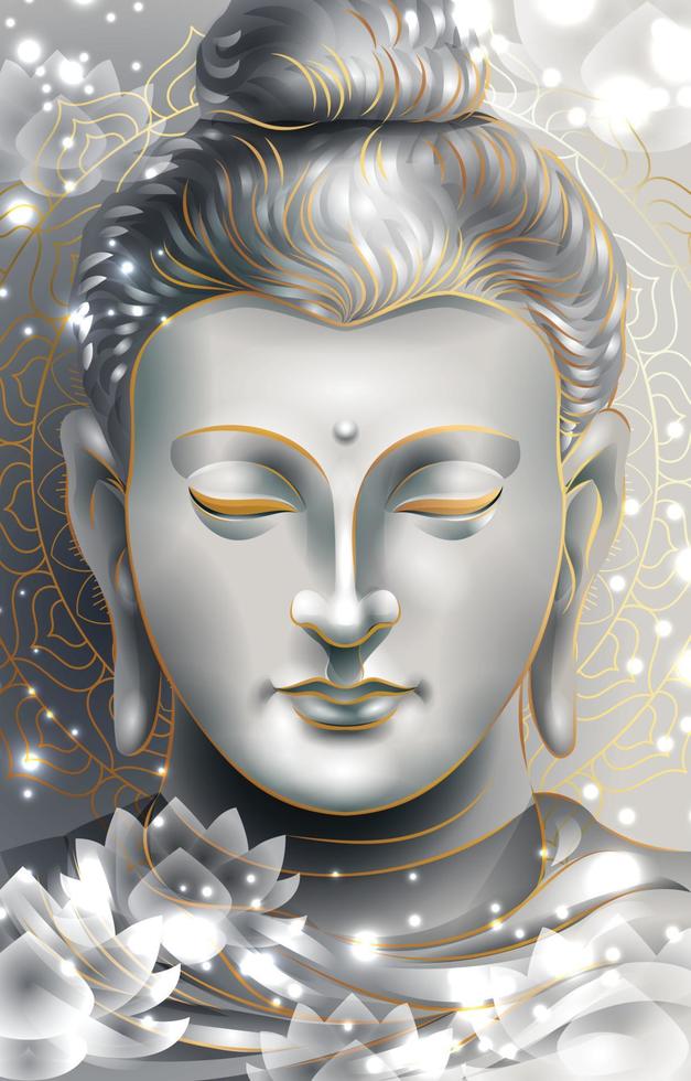 vesak dagconcept met figuur van boeddha vector