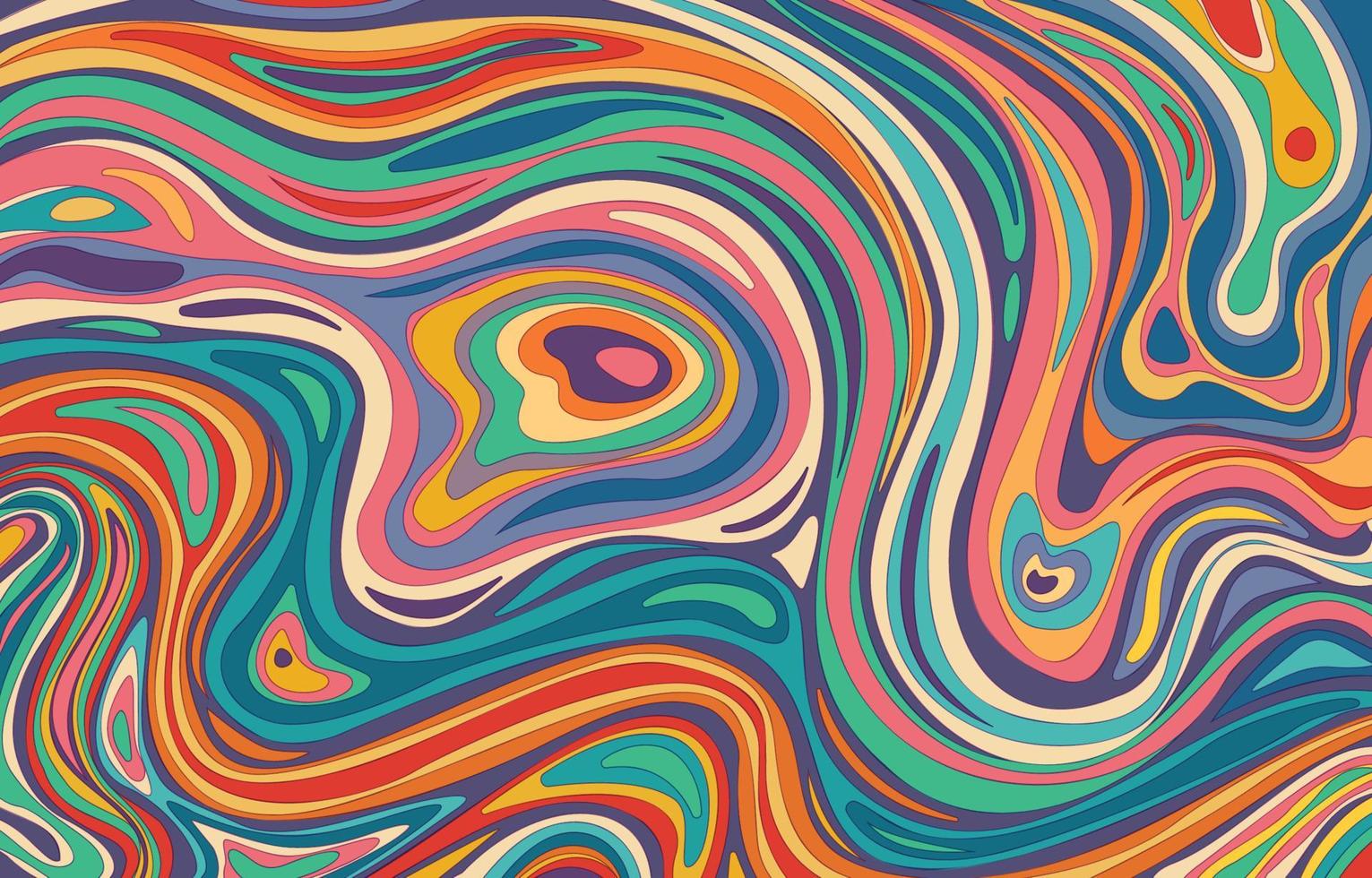 abstracte psychedelische retro golfachtergrond vector