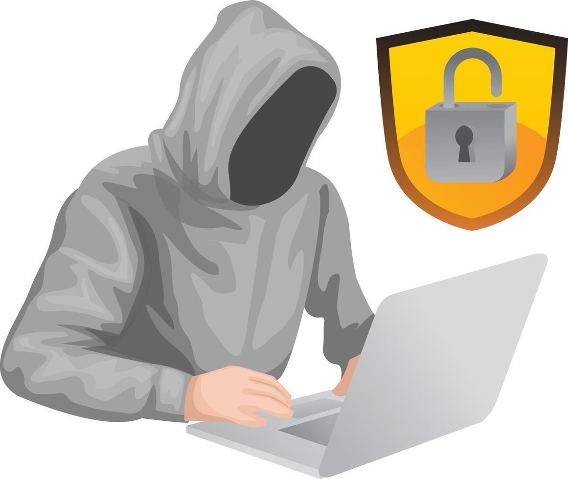 een hacker is erin geslaagd het wachtwoord te openen van een account dat werd gehackt vector