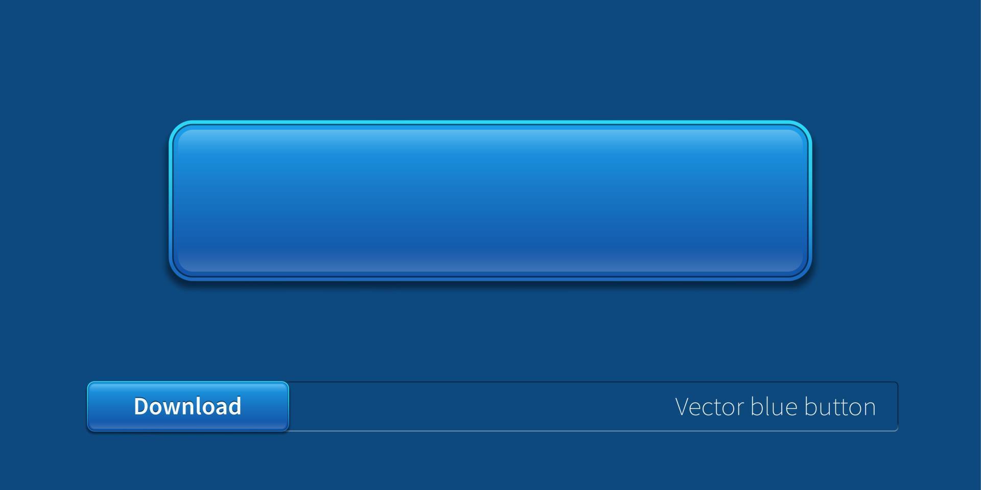 blauwe trendy knop voor website, app en ui. concept vectorelement voor webdesign. moderne knopsjabloon. vector