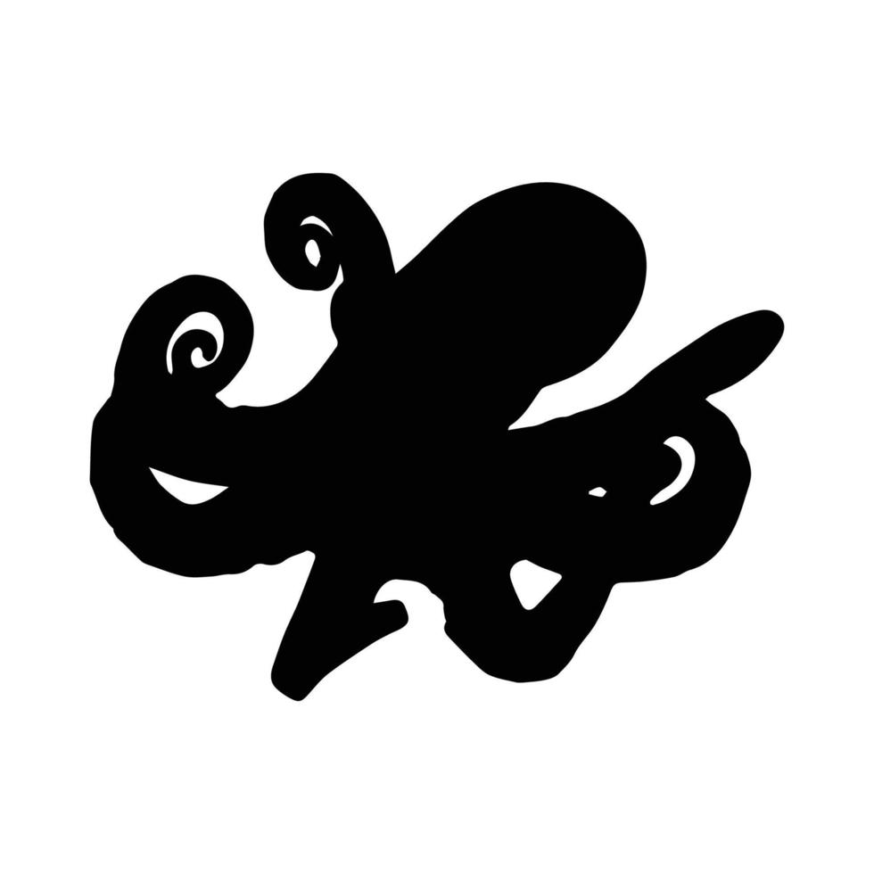 octopus silhouet kunst vector