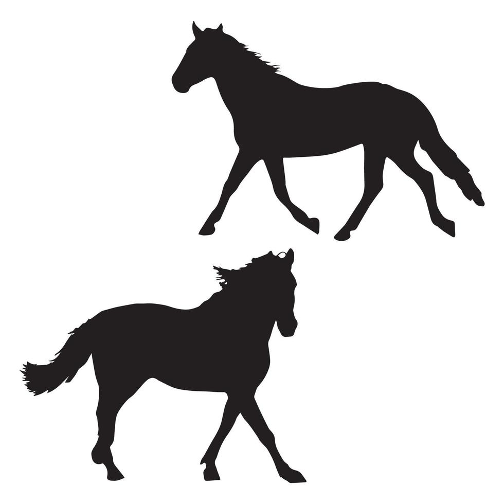 paard silhouet kunst vector