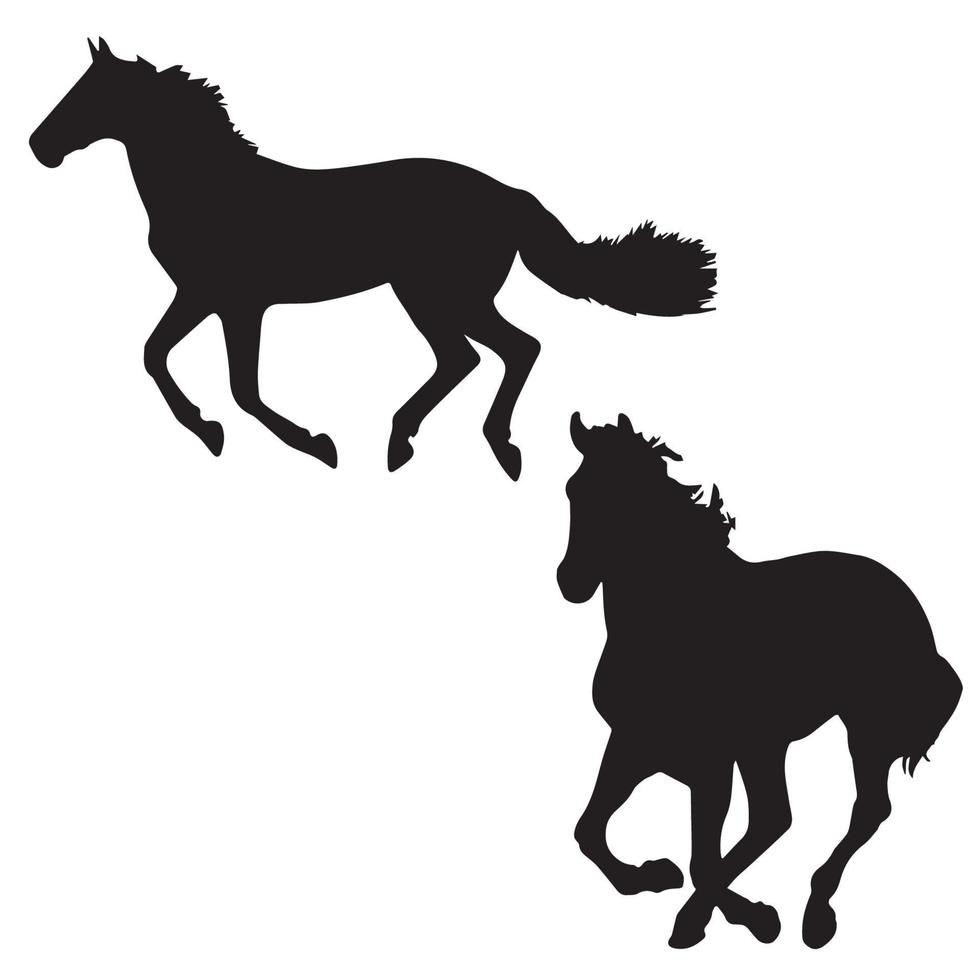 paard silhouet kunst vector