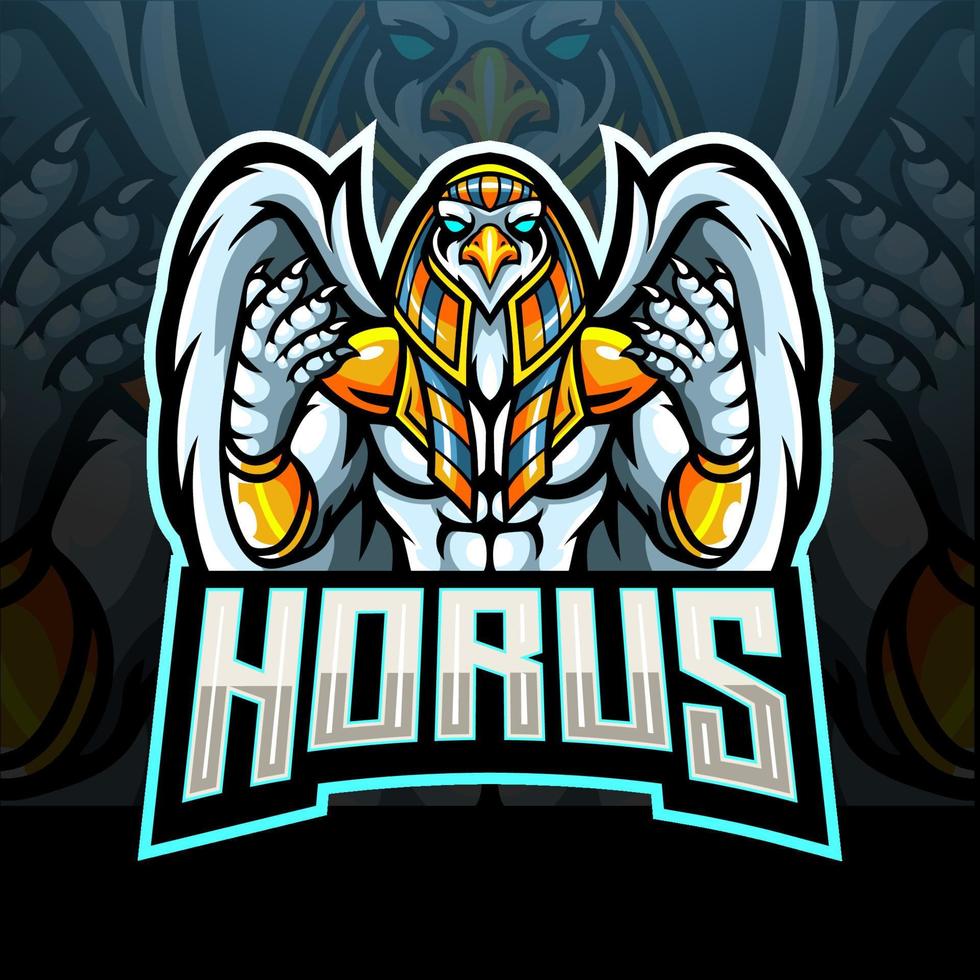 de heer van horus esport-logo. mascotte logo ontwerp vector