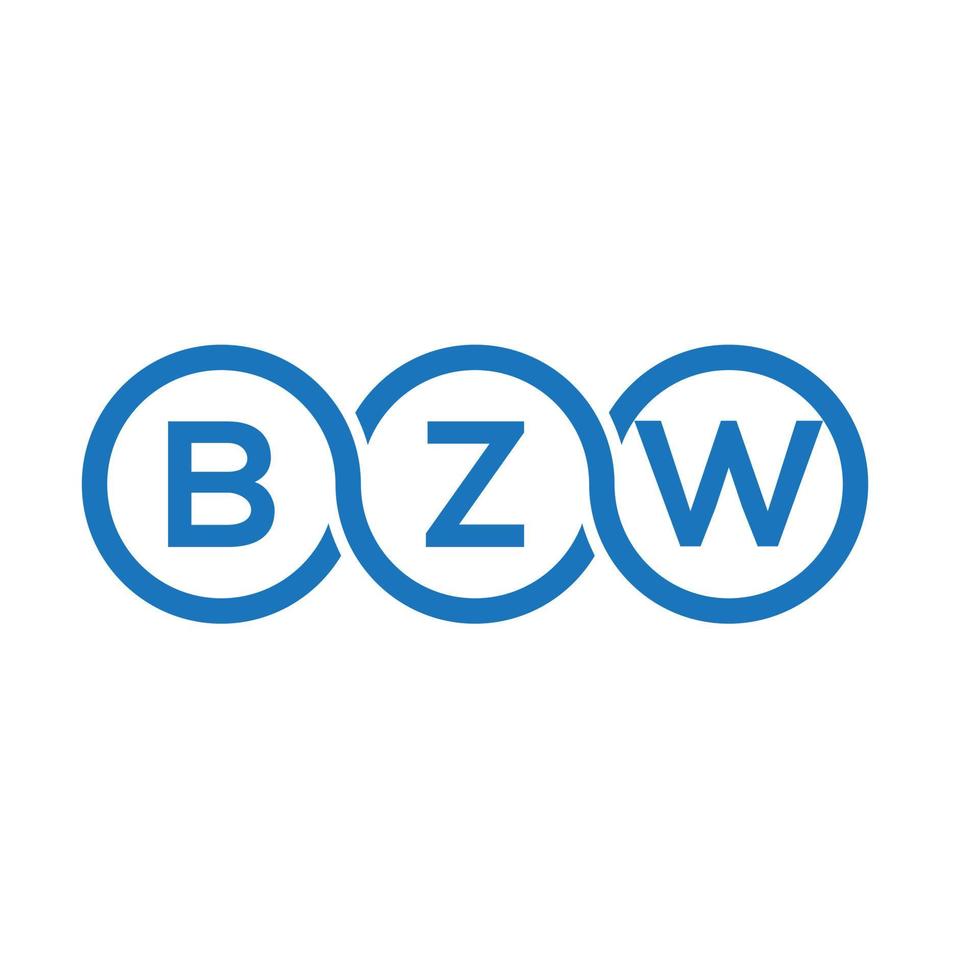 bzw brief logo ontwerp op witte achtergrond. bzw creatieve initialen brief logo concept. bzw brief ontwerp. vector