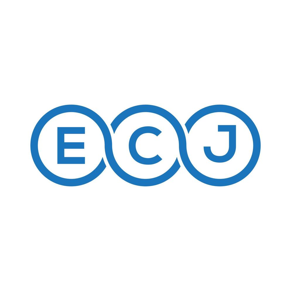 ecj brief logo ontwerp op zwarte background.ecj creatieve initialen brief logo concept.ecj vector brief ontwerp.