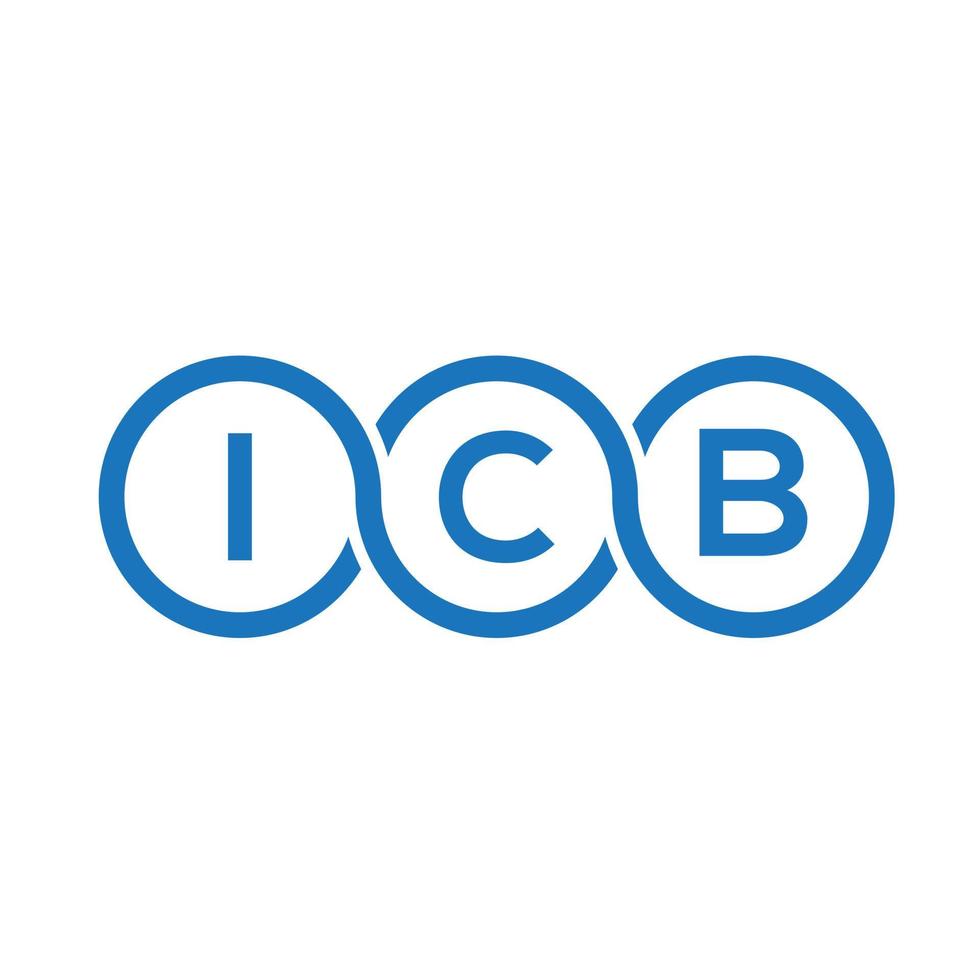 ICB brief logo ontwerp op witte achtergrond. icb creatieve initialen brief logo concept. icb-briefontwerp. vector