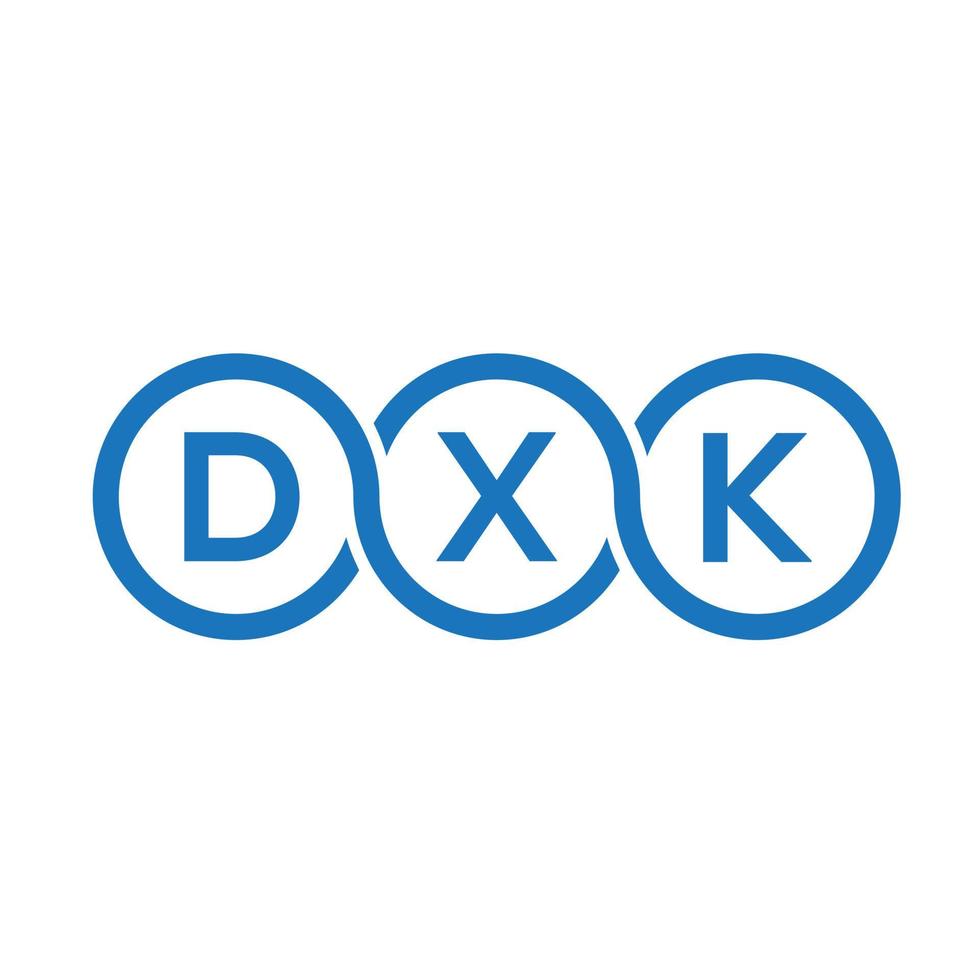 dxk brief logo ontwerp op zwarte background.dxk creatieve initialen brief logo concept.dxk vector brief ontwerp.