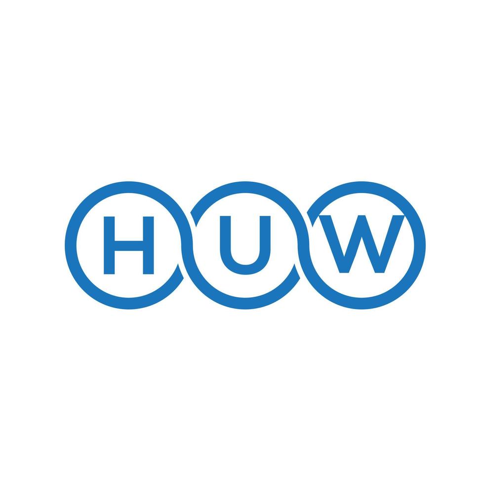 huw brief logo ontwerp op witte achtergrond. huw creatieve initialen brief logo concept. huw brief ontwerp. vector