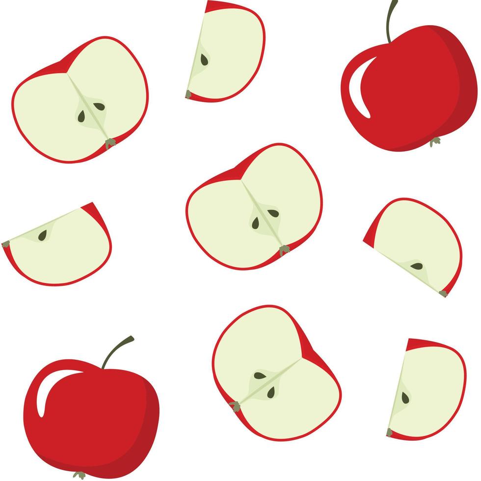 rode appel patroon. vector illustratie