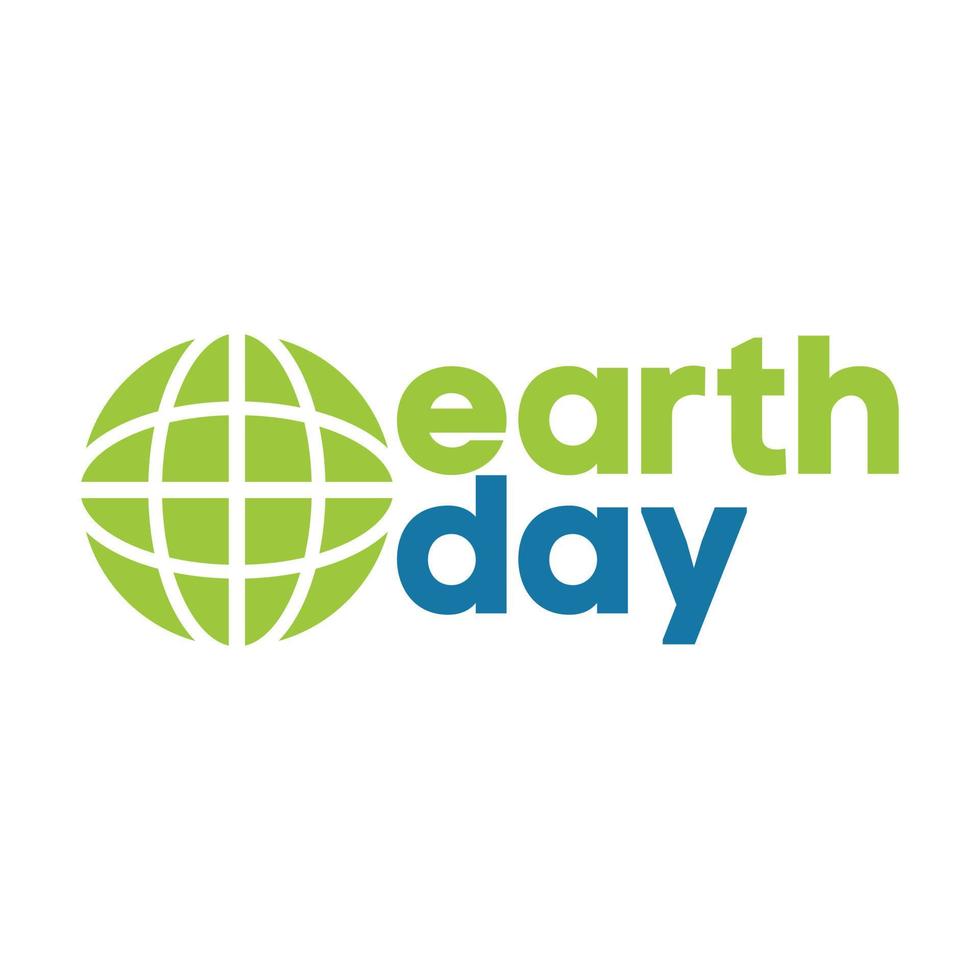 aarde dag logo ontwerp vector geïsoleerd op een witte achtergrond.