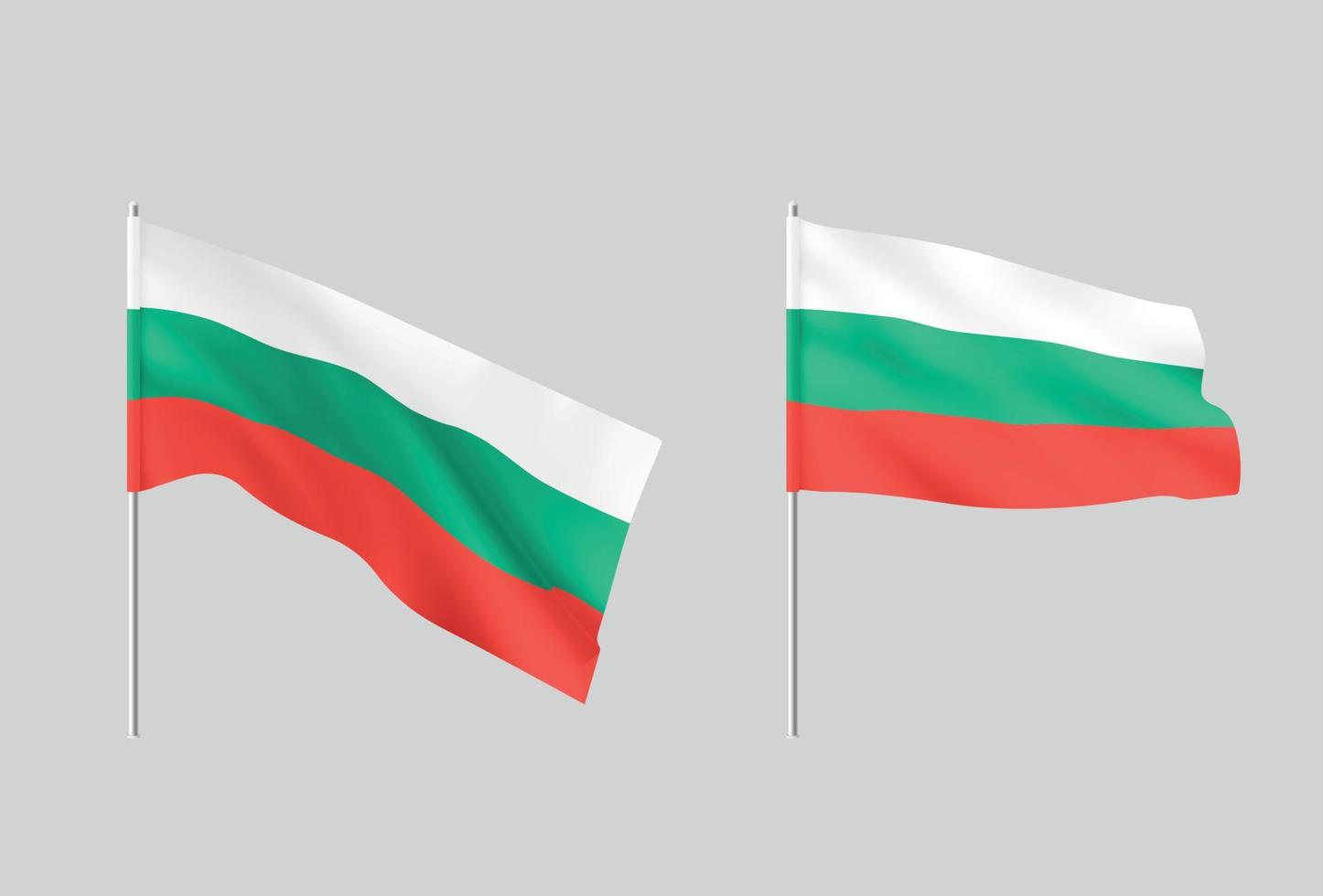 vlaggen bulgaars. set van nationale realistische vlaggen bulgarije. vector