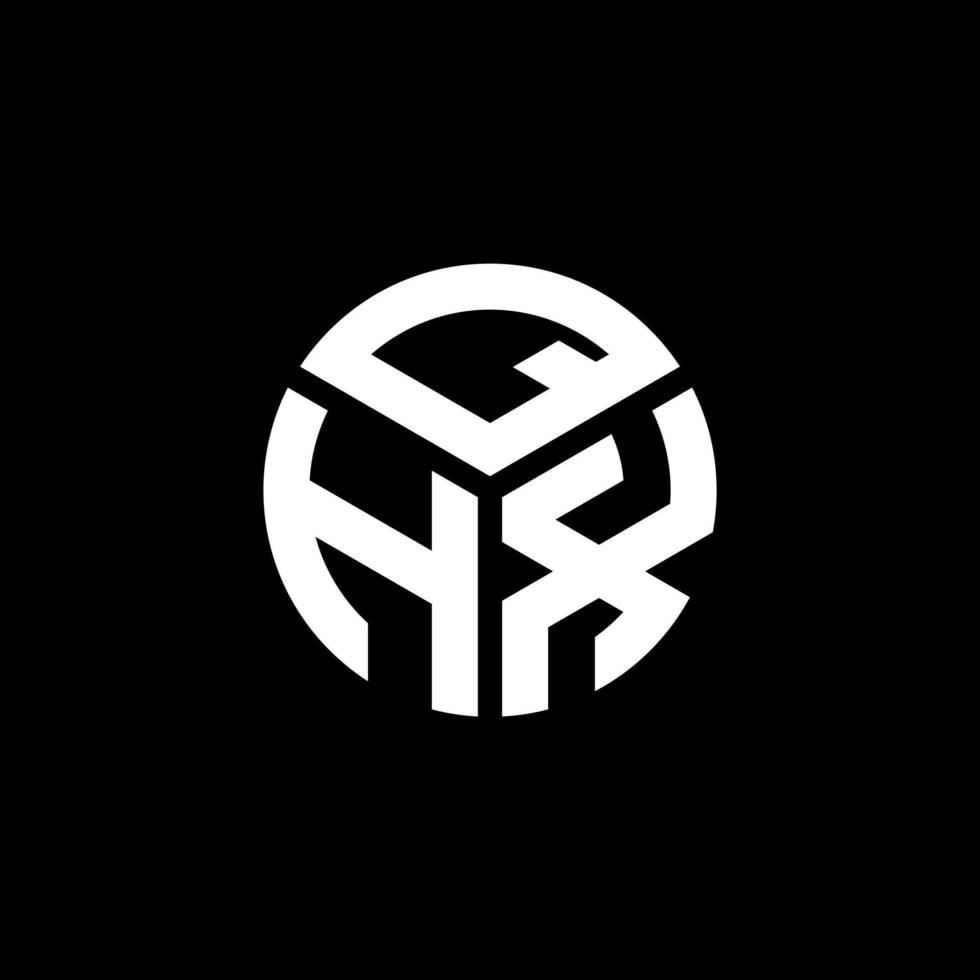 qhx brief logo ontwerp op zwarte achtergrond. qhx creatieve initialen brief logo concept. qhx-briefontwerp. vector
