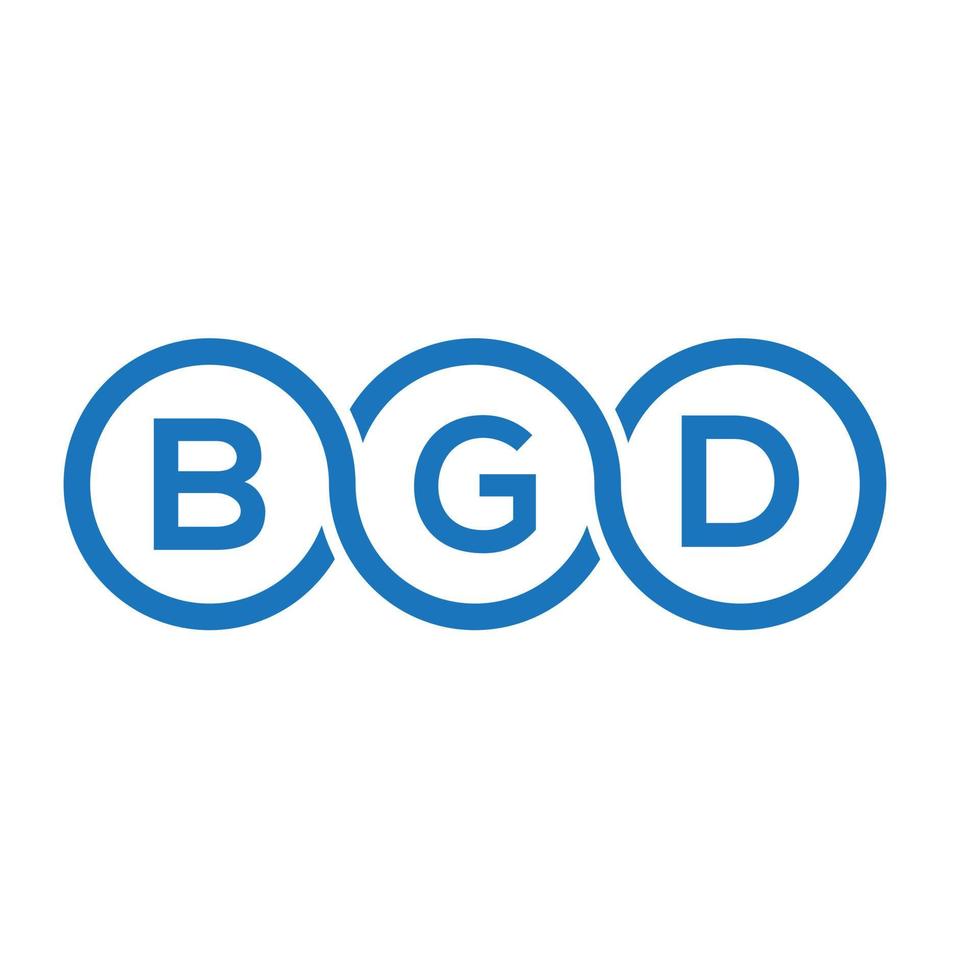 bgd brief logo ontwerp op witte achtergrond. bgd creatieve initialen brief logo concept. bgd-briefontwerp. vector