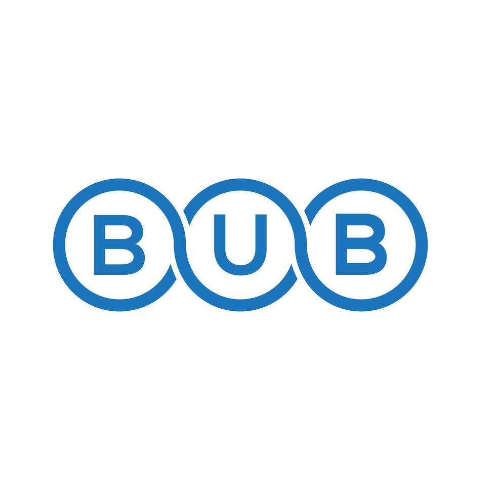 bub brief logo ontwerp op witte achtergrond. bub creatieve initialen brief logo concept. bub brief ontwerp. vector