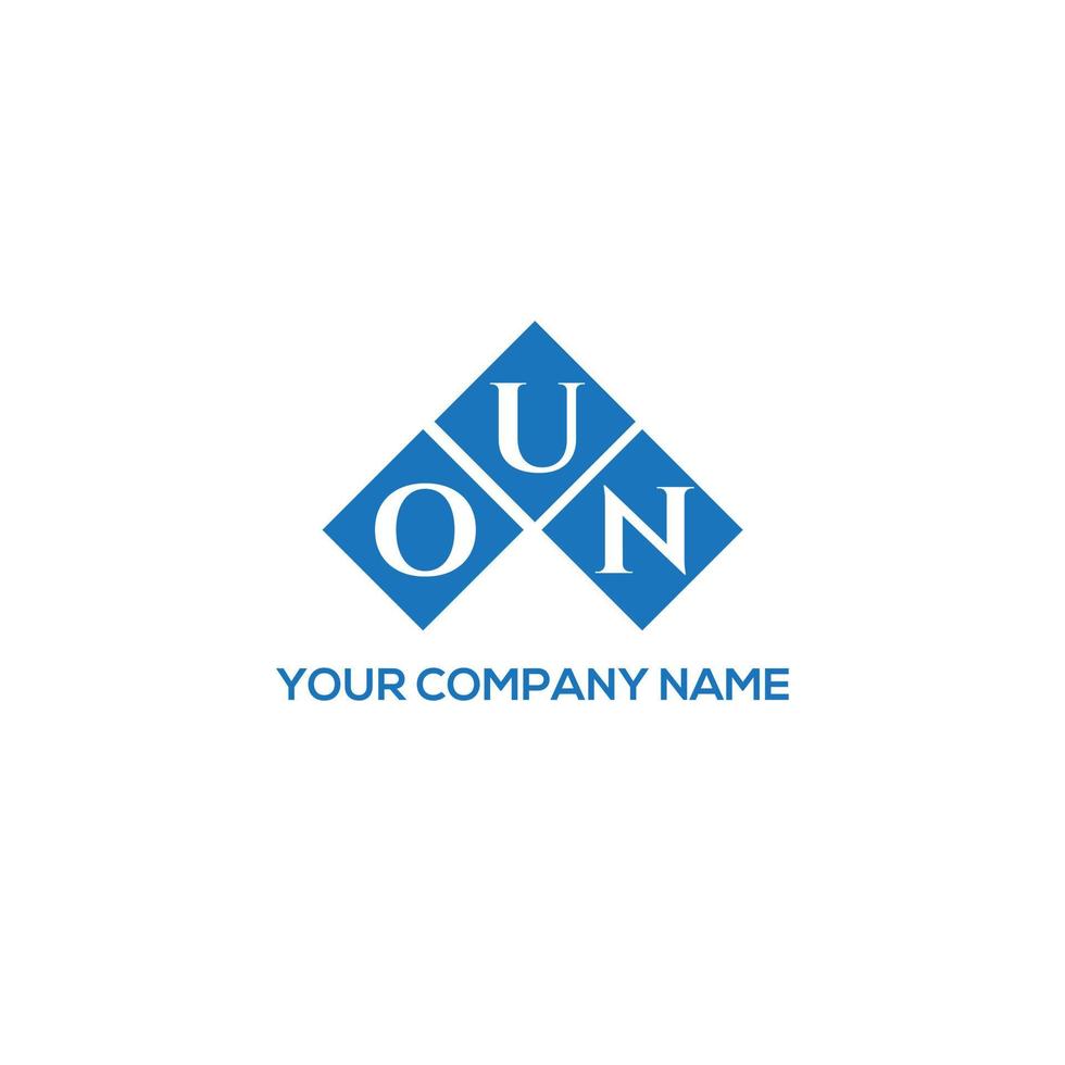 oun brief logo ontwerp op witte achtergrond. oun creatieve initialen brief logo concept. een briefontwerp. vector